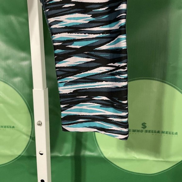 UNDER ARMOUR Women's compression HEATGEAR leggings in MULTI ABSTRACT sz S - VGUC - Picture 7 of 14